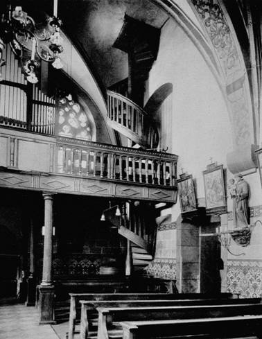 Die Orgelbhne in Horneburg. Repro: Siegfried Eggenstein