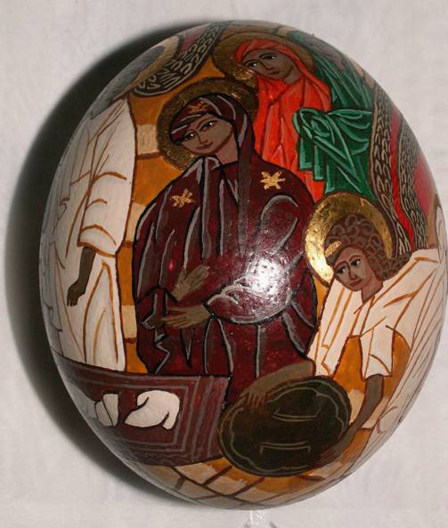 Die Auferstehung Christi, Strauenei, 2009 durch die Hand von Heinrich Jakob Bahne


Bei einer langsamen Verbindung dauert es einen Augenblick, bis das Bild erscheint.