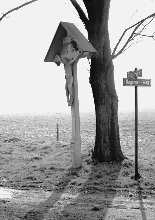 Das Kreuz im Hagemer Feld.

Bei einer langsamen Verbindung dauert es einige Sekunden, bis das Bild erscheint.

Photographie von Siegfried Eggenstein.